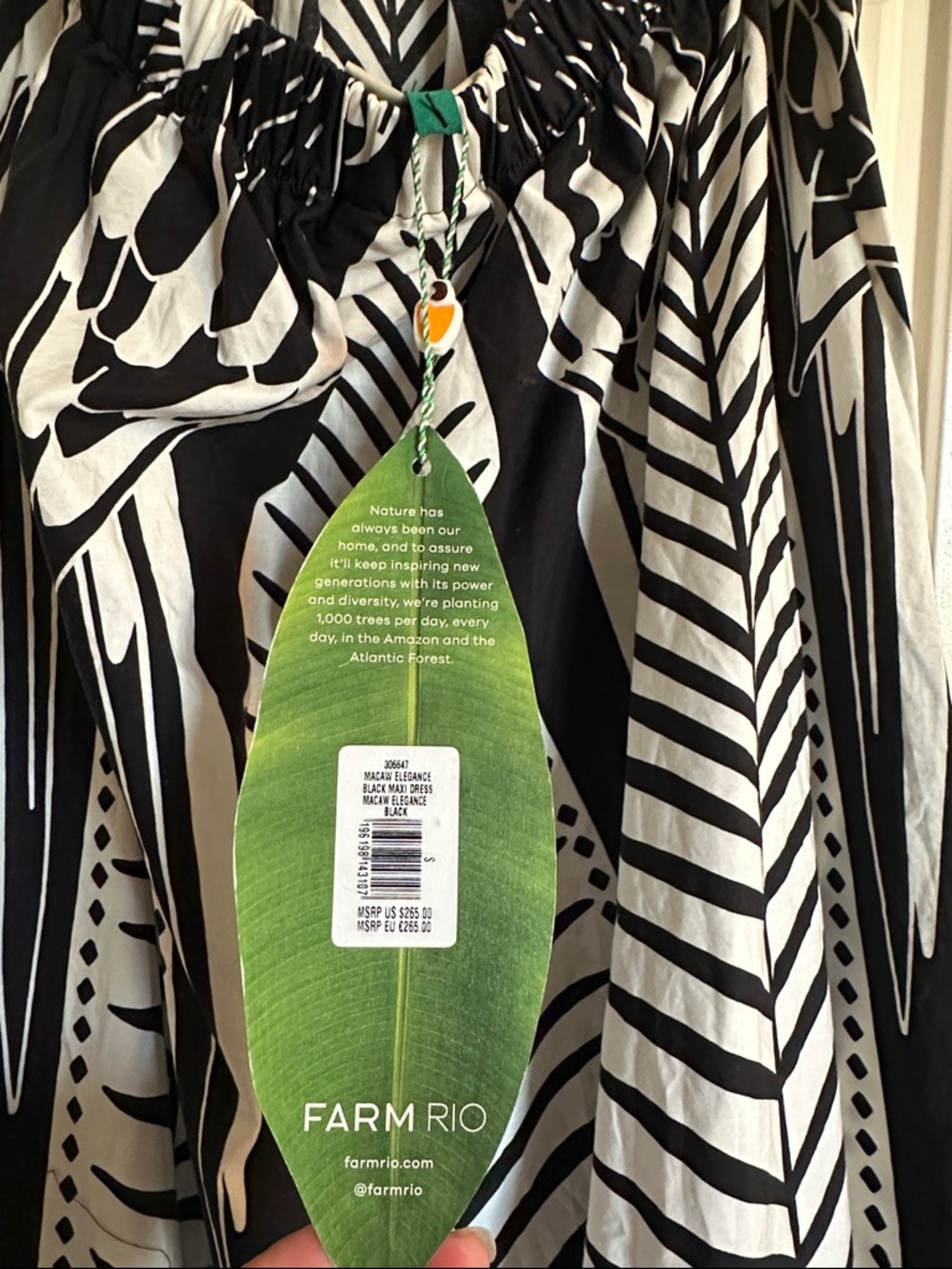 Farm Rio Macaw Elegance Maxi Dress with Tropical Print - Picture 2 of 5